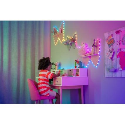 Twinkly - LED RGB Himmennettävä Jouluketju CANDIES 200xLED 14 m USB Wi-Fi
