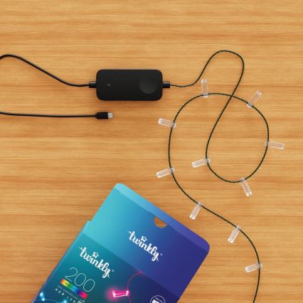 Twinkly - LED RGB Himmennettävä Jouluketju CANDIES 200xLED 14 m USB Wi-Fi