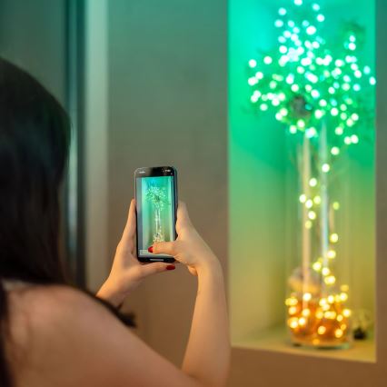 Twinkly - LED RGB himmennettävä joulukoristevalosarja CANDIES 200xLED 14 m USB Wi-Fi