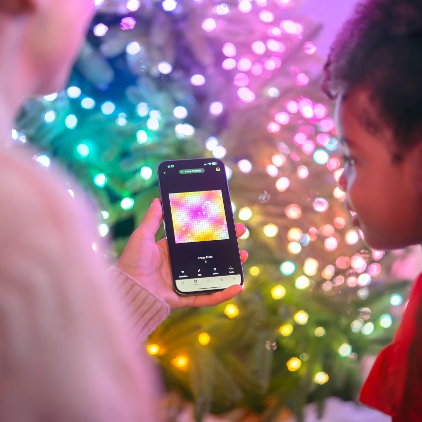 Twinkly - LED RGB himmennettävä joulukoristevalosarja CANDIES 200xLED 14 m USB Wi-Fi