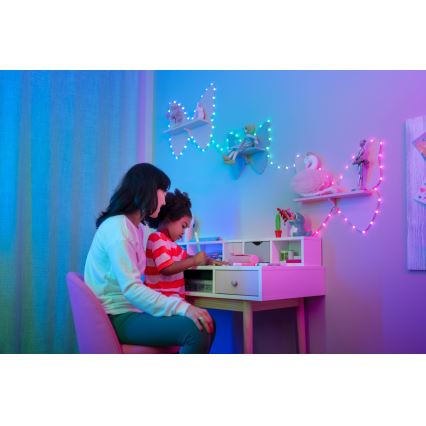 Twinkly - himmennettävä RGB-LED-valosarja CANDIES 200xLED 14 m USB Wi-Fi