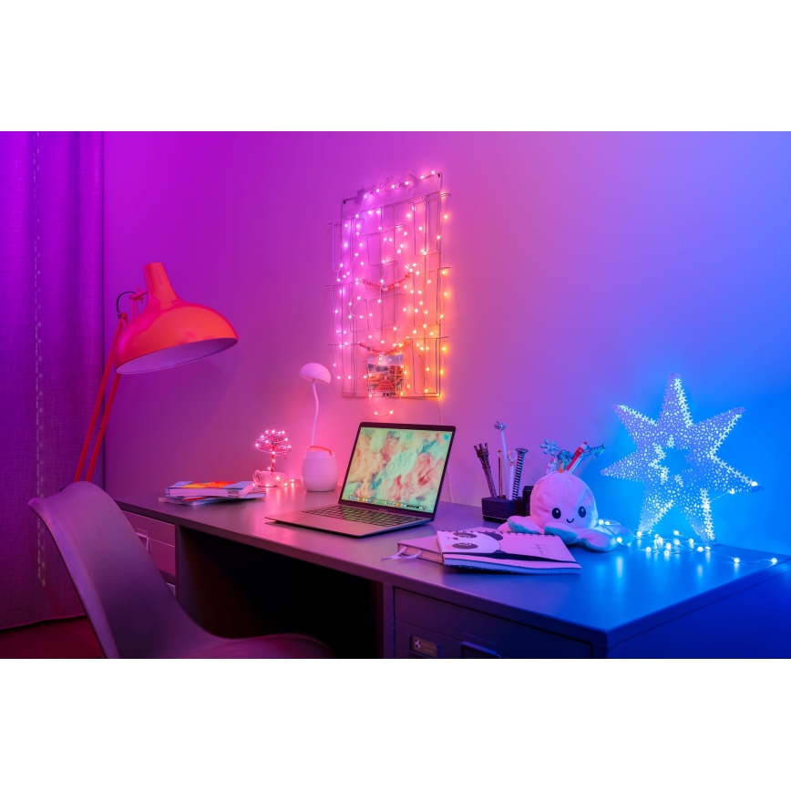 Twinkly - himmennettävä RGB-LED-valosarja CANDIES 200xLED 14 m USB Wi-Fi