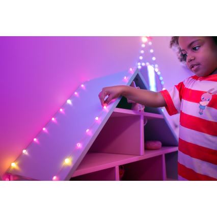 Twinkly - himmennettävä RGB-LED-valosarja CANDIES 200xLED 14 m USB Wi-Fi