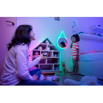Twinkly - himmennettävä RGB-LED-valosarja CANDIES 200xLED 14 m USB Wi-Fi