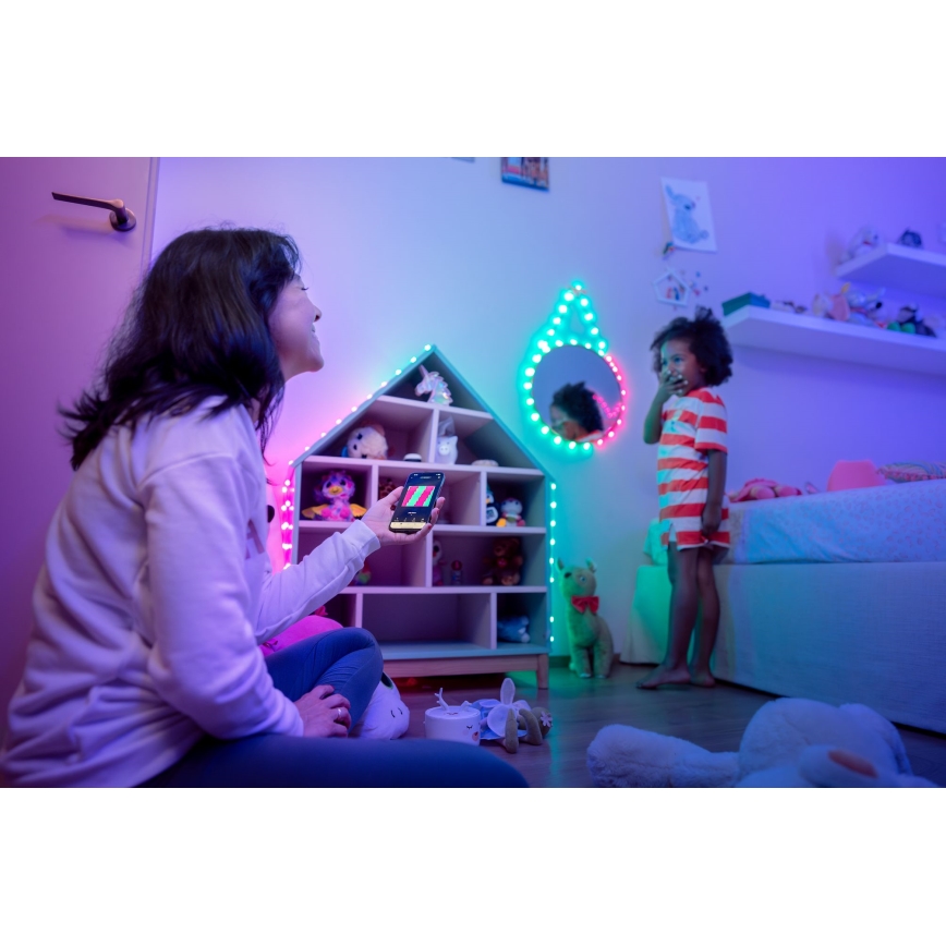 Twinkly - himmennettävä RGB-LED-valosarja CANDIES 200xLED 14 m USB Wi-Fi