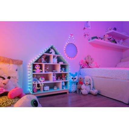 Twinkly - himmennettävä RGB-LED-valosarja CANDIES 200xLED 14 m USB Wi-Fi