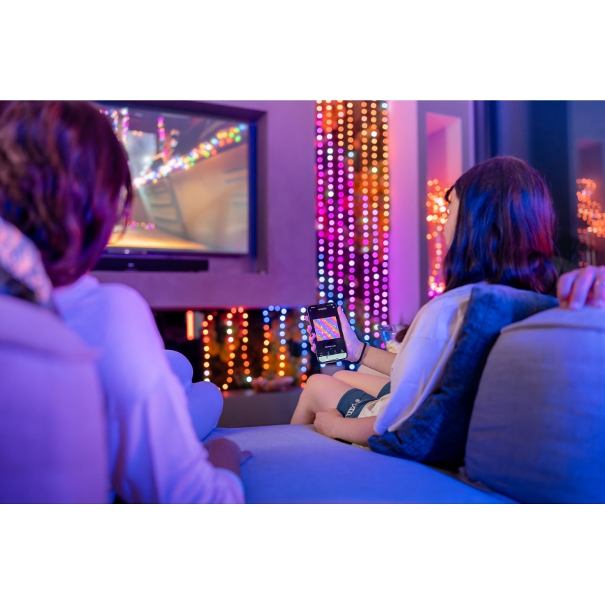 Twinkly - LED RGB Himmennettävä Jouluketju CANDIES 100xLED 8 m USB Wi-Fi