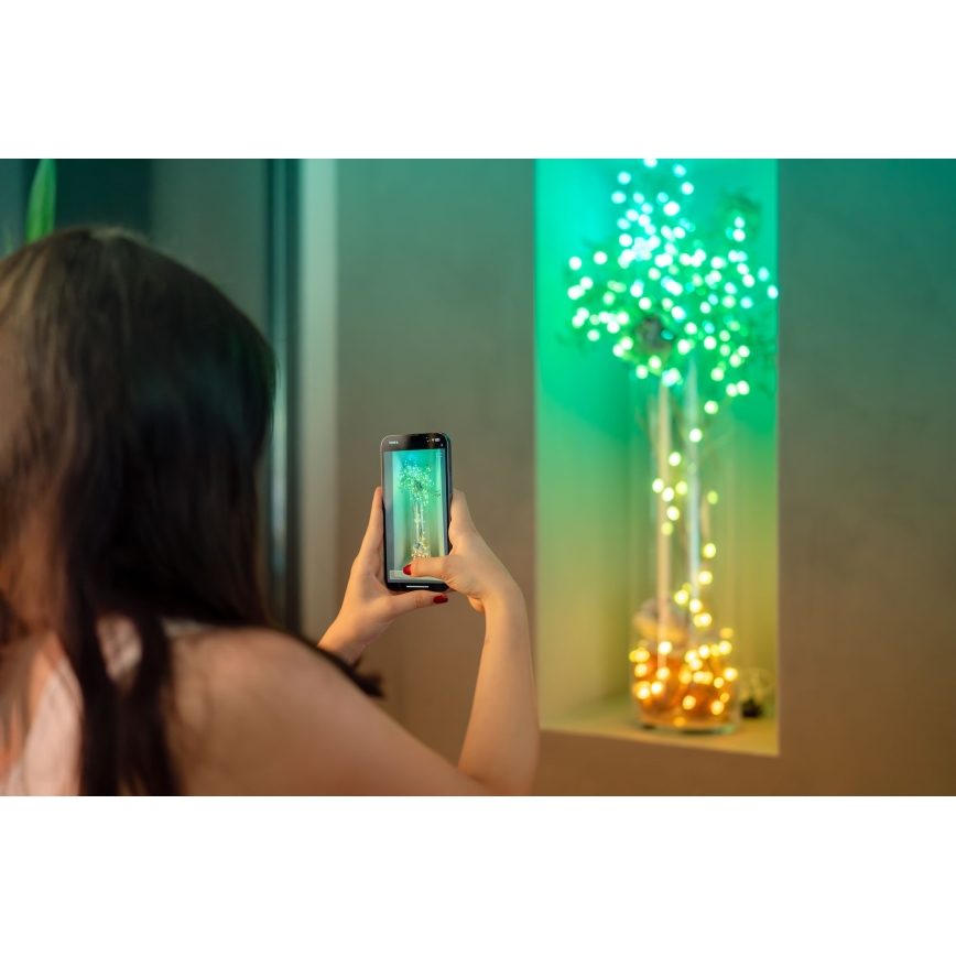 Twinkly - LED RGB Himmennettävä joulun valosarja CANDIES 100xLED 8 m USB Wi‑Fi
