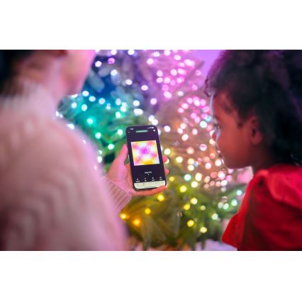 Twinkly - LED RGB Himmennettävä Jouluketju CANDIES 100xLED 8 m USB Wi-Fi