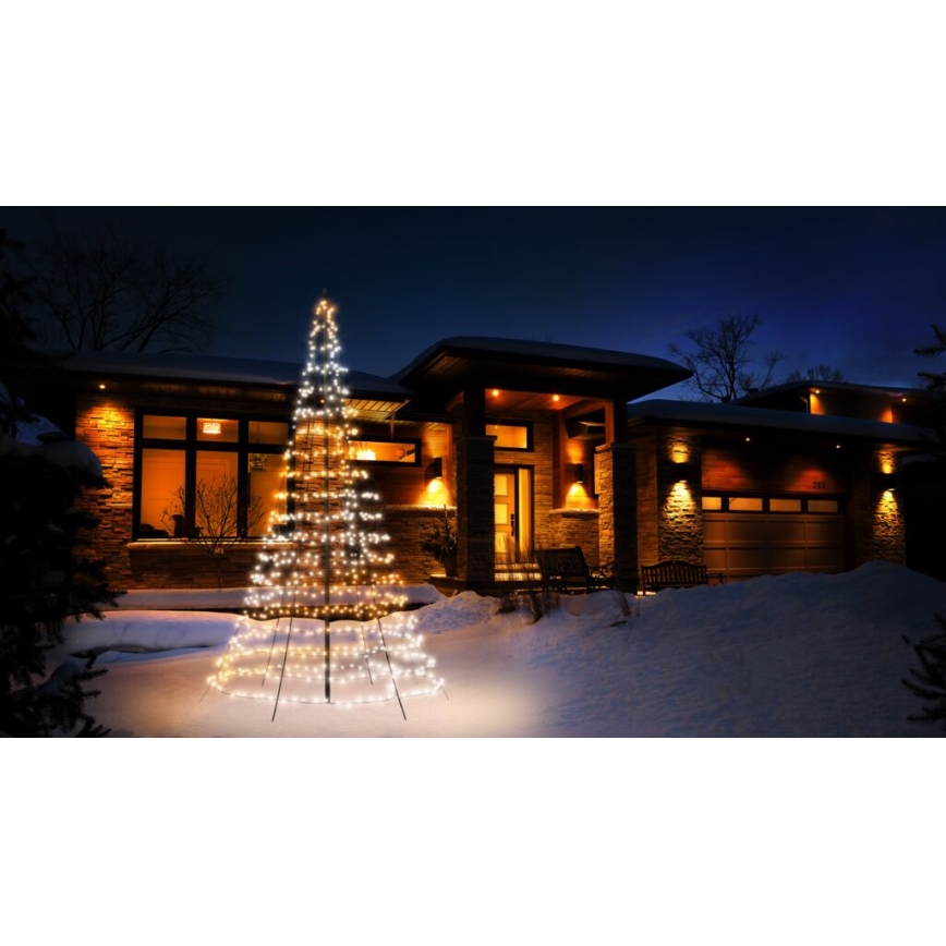 Twinkly - LED RGBW himmennettävä ulkokäyttöön tarkoitettu joulukuusi LIGHT TREE 750xLED 4m IP44 Wi-Fi
