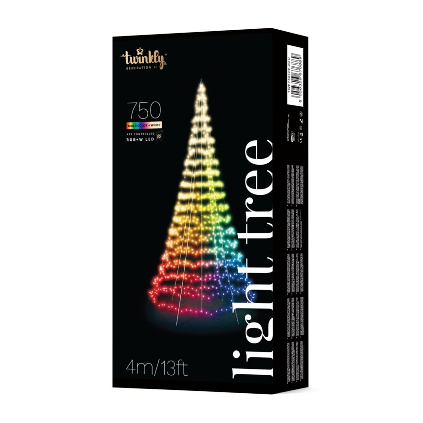 Twinkly - LED RGBW himmennettävä ulkokäyttöön tarkoitettu joulukuusi LIGHT TREE 750xLED 4m IP44 Wi-Fi