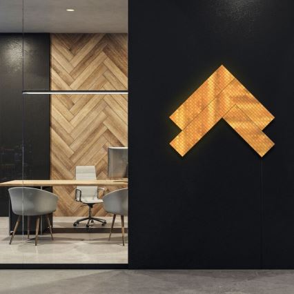 Twinkly - SETTI 6xLED RGB Himmennyspaneeli SQUARES 64xLED 16x16 cm Wi-Fi