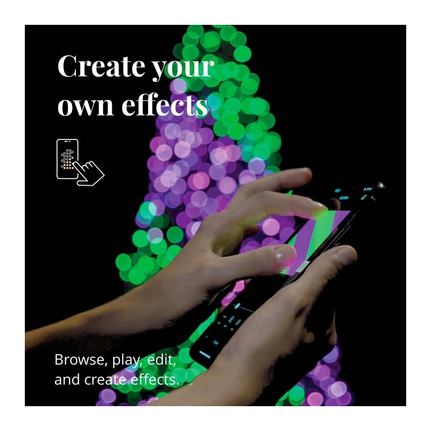 Twinkly - LED RGBW himmennettävä ulkokäyttöön tarkoitettu joulukoristevalosarja STRINGS 250xLED 23,5m IP44 Wi-Fi