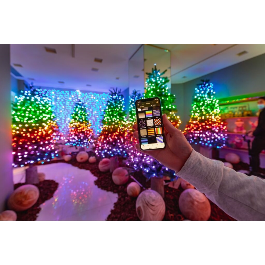 Twinkly - LED RGBW himennettävä ulkokäyttöinen jouluvalosarja STRINGS 250xLED 23,5m IP44 Wi-Fi
