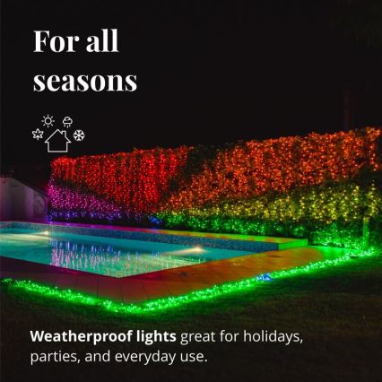 Twinkly - LED RGBW Himennettävä ulkovalosarja STRINGS 250xLED 23,5m IP44 Wi-Fi