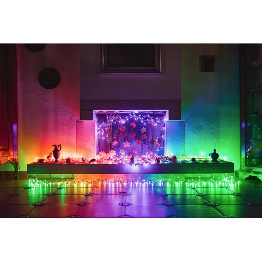 Twinkly - himmennettävä ulkokäyttöinen LED RGBW-valosarja STRINGS 250 LED 23,5 m IP44 Wi-Fi