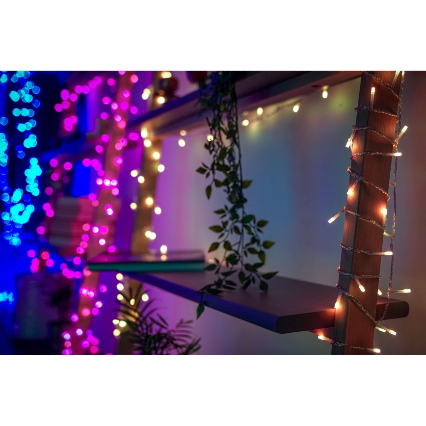 Twinkly - LED RGBW Himennettävä ulkokäyttöön tarkoitettu joulun valosarja STRINGS 250xLED 23,5m IP44 Wi-Fi