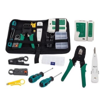 työkalusarja UTP-verkkojen asentamiseen 9 kpl