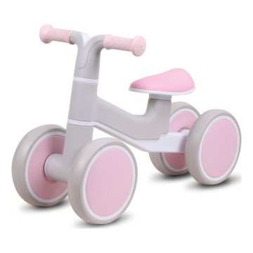 Työntöpyörä KVADROLET harmaa/vaaleanpunainen