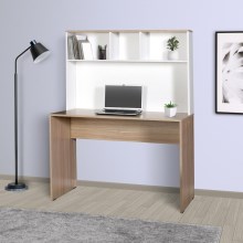 Työpöytä 149x110 cm valkoinen/ruskea