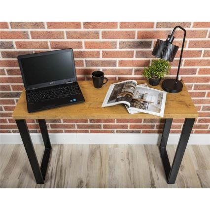 Työpöytä BLAT 120x40 cm musta/ruskea