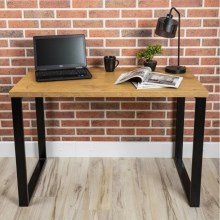 Työpöytä BLAT 120x60 cm musta/ruskea