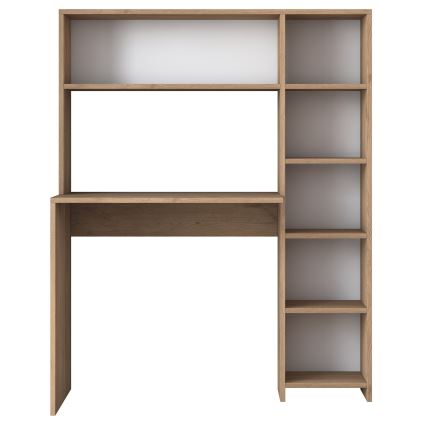 Työpöytä hyllyn kanssa RANI 113,2x141,8 cm ruskea