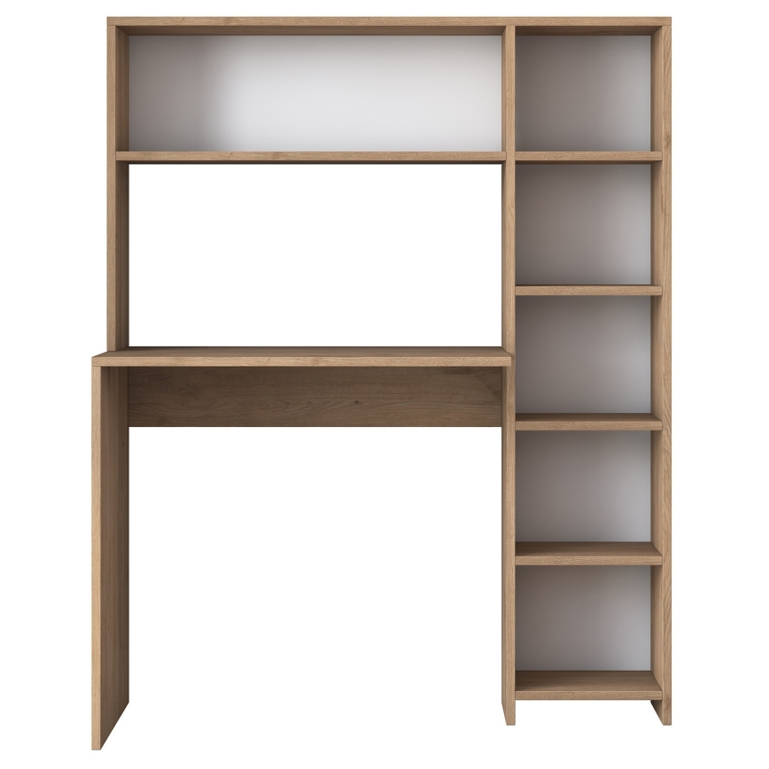 Työpöytä hyllyn kanssa RANI 113,2x141,8 cm ruskea