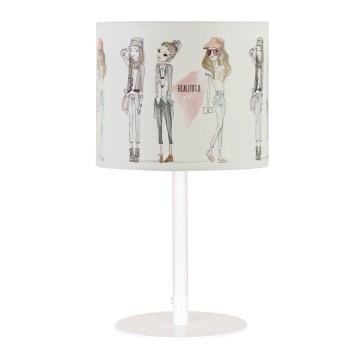 Tyttöjen pöytälamppu GIRLS VIBES 1xE27/60W/230V Ø 18 cm