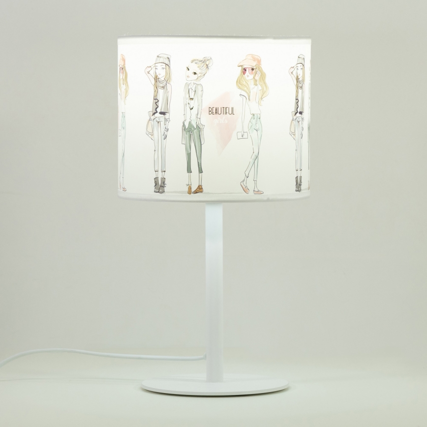 Tyttöjen pöytälamppu GIRLS VIBES 1xE27/60W/230V Ø 18 cm