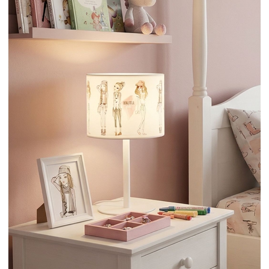 Tyttöjen pöytälamppu GIRLS VIBES 1xE27/60W/230V Ø 18 cm