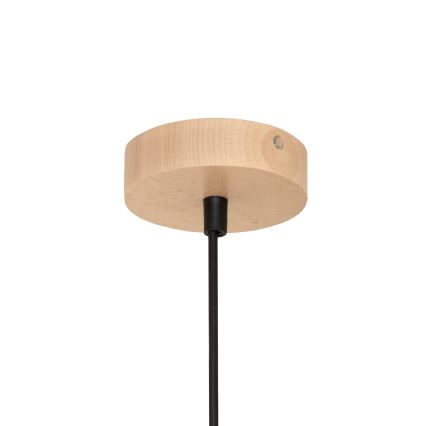 Tyylikäs riippuvalaisin johdolla ALBA 1xE27/15W/230V halkaisija 40 cm musta/ruskea