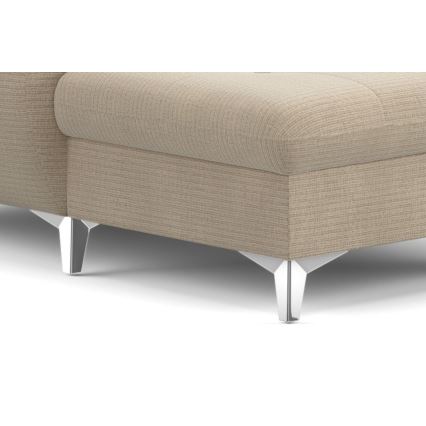 Kulmasohva U-mallinen CATANIA, oikea, beige, säilytystilalla