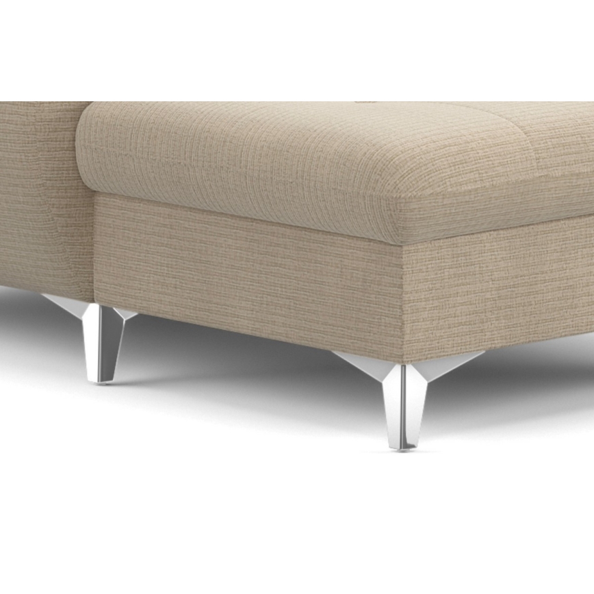 Kulmasohva U-mallinen CATANIA, oikea, beige, säilytystilalla