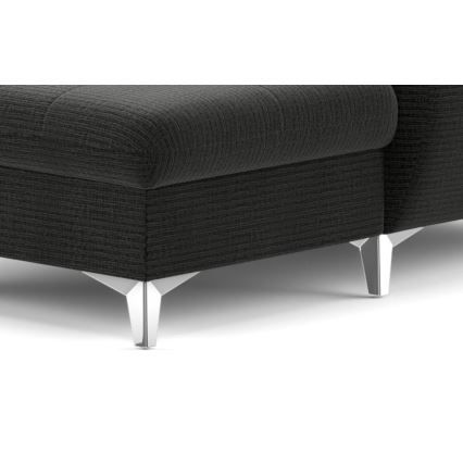 Kulmasohva U-mallinen CATANIA, vasen, grafiitinharmaa, säilytystilalla