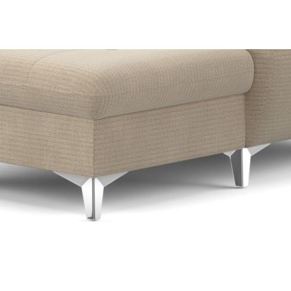 Kulmasohva U-mallinen CATANIA, vasen, beige, säilytystilalla ja avattava