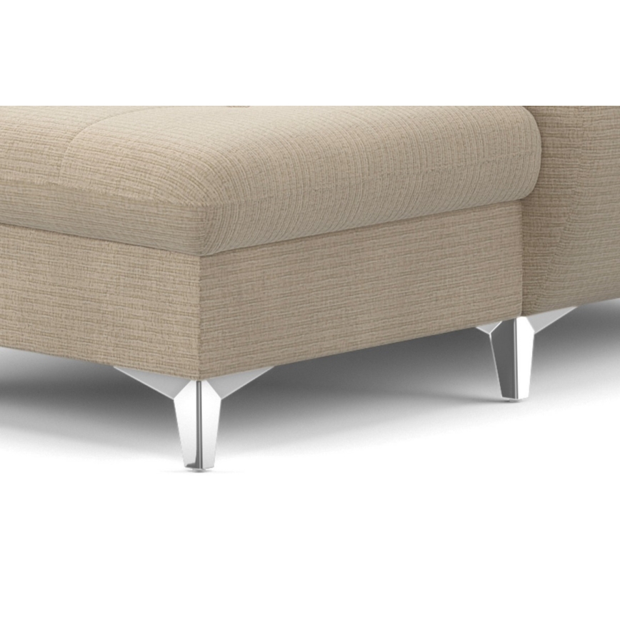 Kulmasohva U-mallinen CATANIA, vasen, beige, säilytystilalla ja avattava