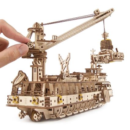 Ugears - 3D puinen mekaaninen palapeli Research vessel