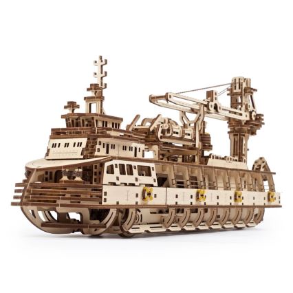 Ugears - 3D puinen mekaaninen palapeli Research vessel