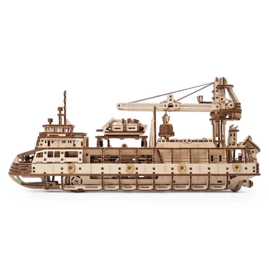 Ugears - 3D puinen mekaaninen palapeli Research vessel