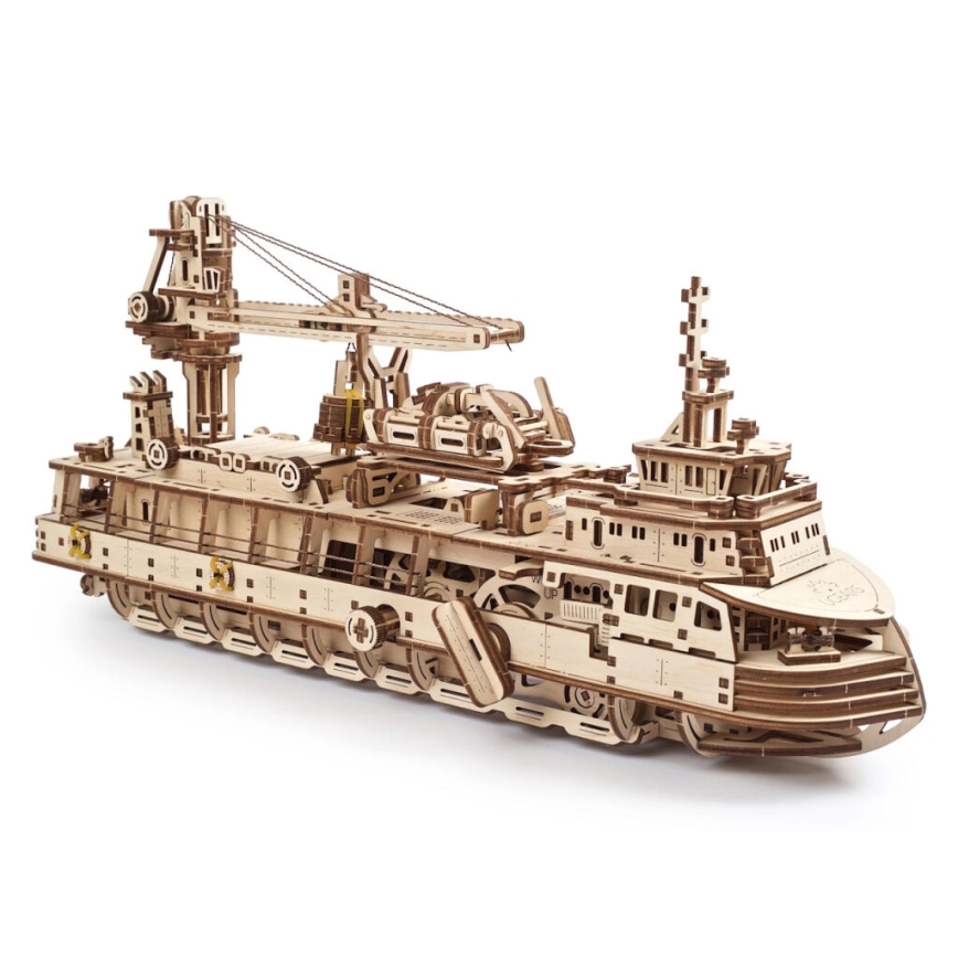 Ugears - 3D puinen mekaaninen palapeli Research vessel