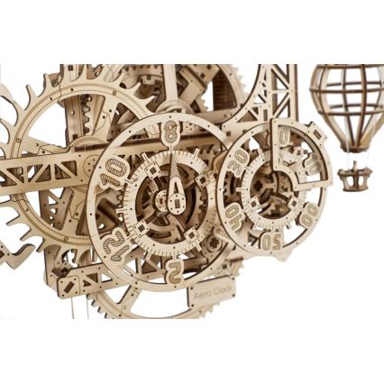 Ugears - 3D puinen mekaaninen palapeli Seinäkello Aero
