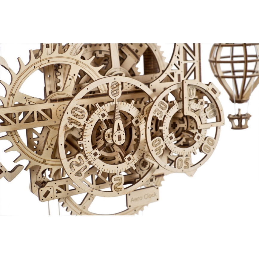 Ugears - 3D puinen mekaaninen palapeli Seinäkello Aero