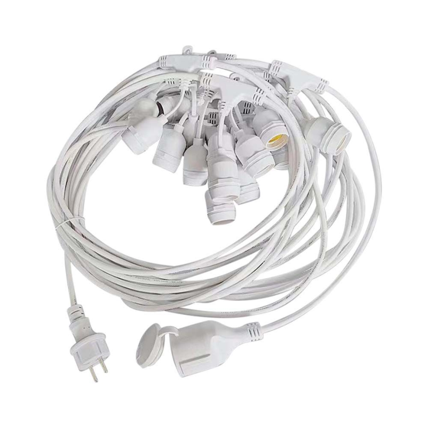 Ulkoilmaketju STRING 15xE27/40W/230V 15m IP65