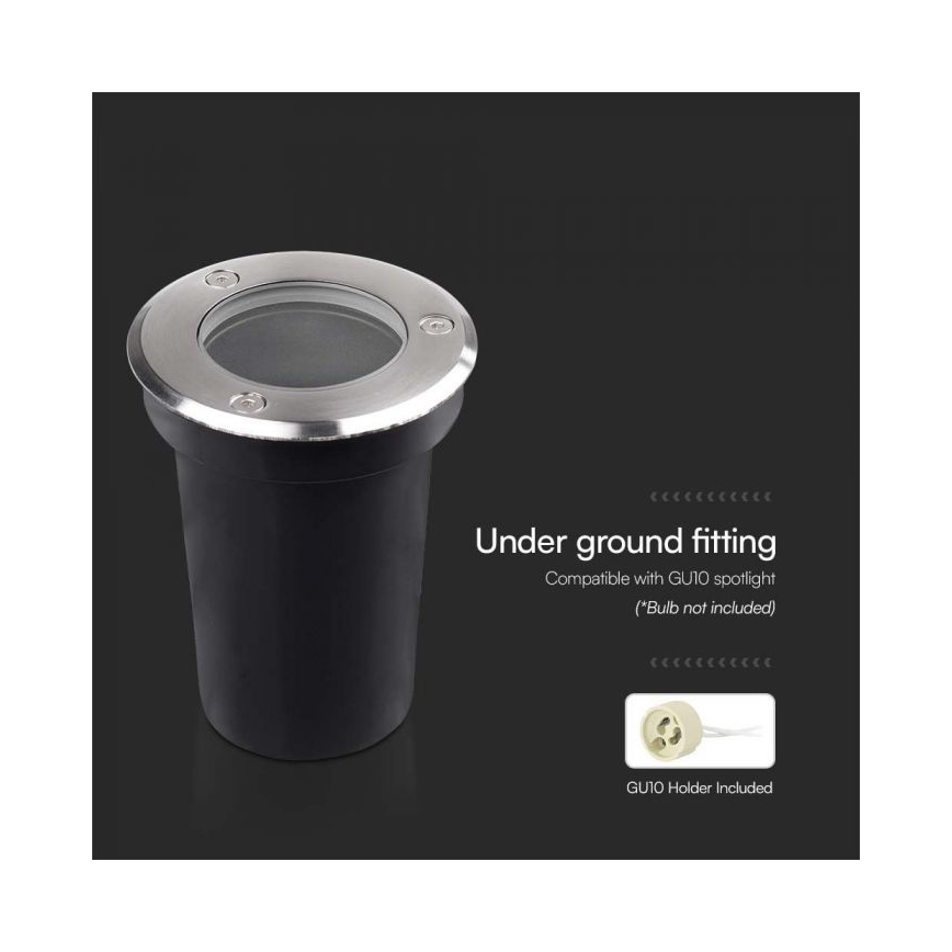 Ulkokäyttöön tarkoitettu lattiavalaisin 1xGU10/35W/230V IP67