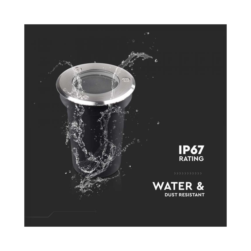 Ulkokäyttöön tarkoitettu lattiavalaisin 1xGU10/35W/230V IP67