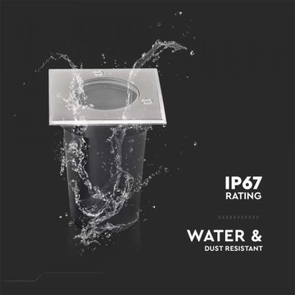 Ulkokäyttöön tarkoitettu lattiavalaisin 1xGU10/35W/230V IP67