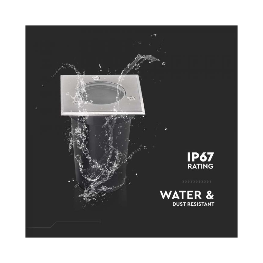 Ulkokäyttöön tarkoitettu lattiavalaisin 1xGU10/35W/230V IP67