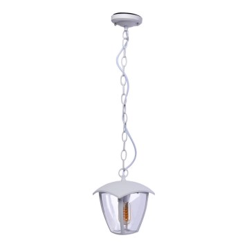 Ulkokattokruunu ketjulla FOX 1xE27/40W/230V IP44 valkoinen