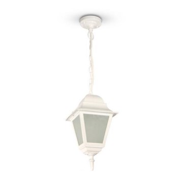 Ulkokattokruunu ketjulla GARDEN 1xE27/100W/230V IP44 valkoinen